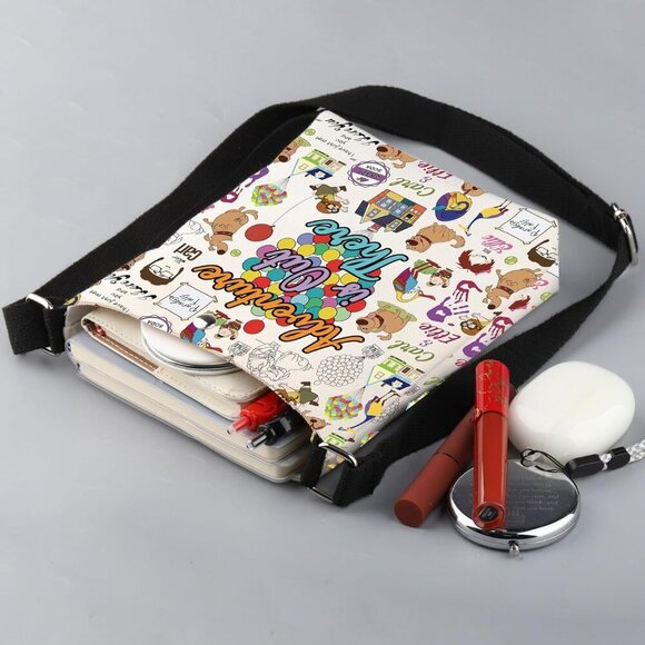 Adventure Is Out There Crossbody Bag Polyester Travel Gift for Fans - Picture 4 of 7